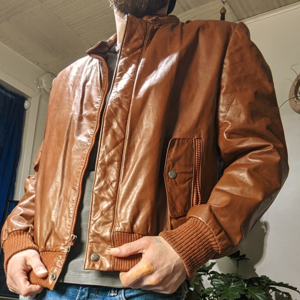 Vintage Brown Genuine Leather Jacket